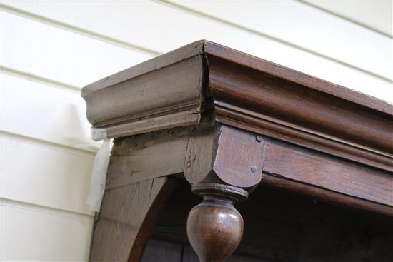 An 18th century oak dresser W.160cm